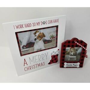 Malden Holiday Christmas Dog Frame & Ornament Set